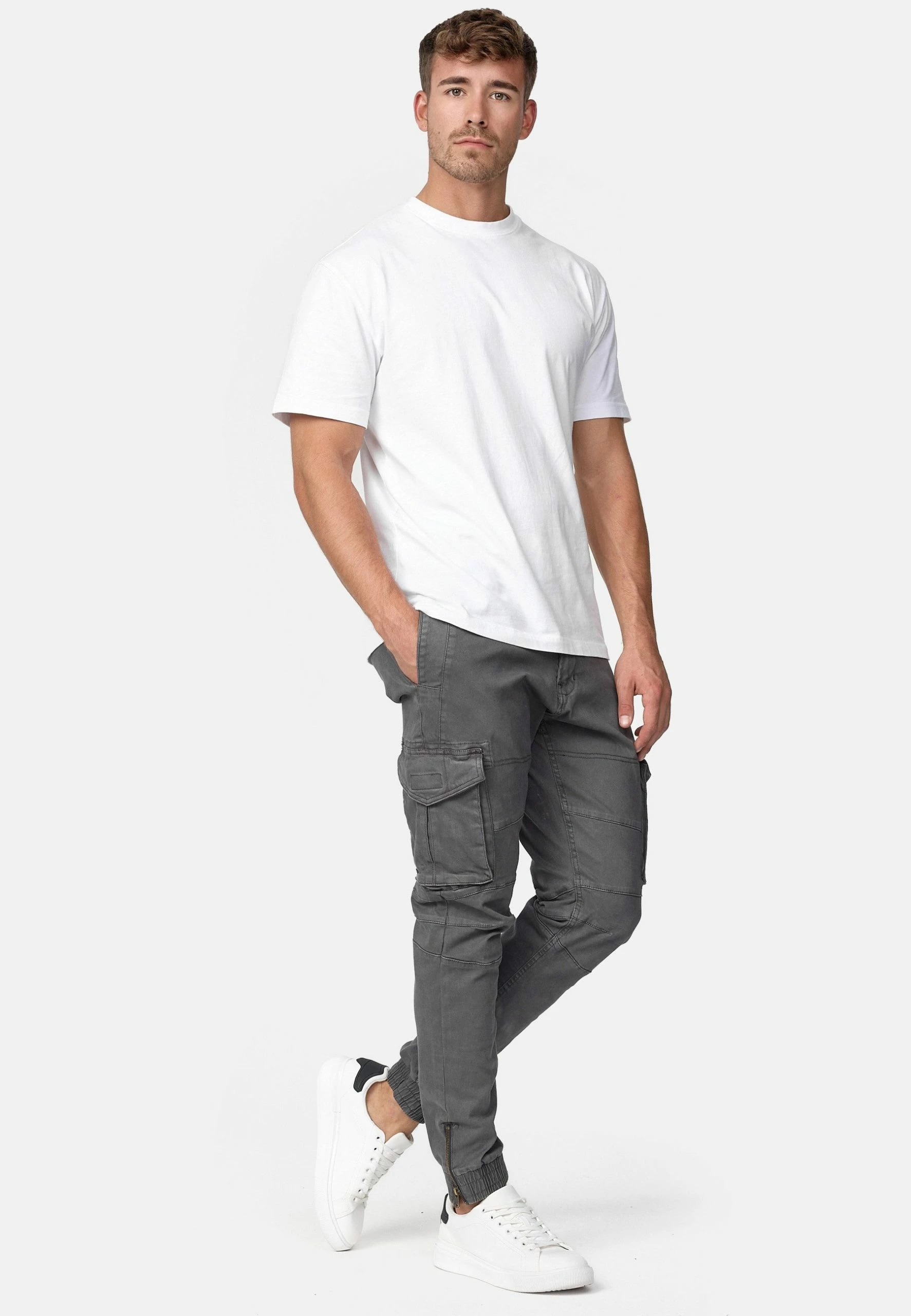 Indicode Jeans Alex - Pantalones Cargo - Dark Grey 2 Indicode Jeans Alex - Pantalones Cargo - Dark Grey - Imagen 2