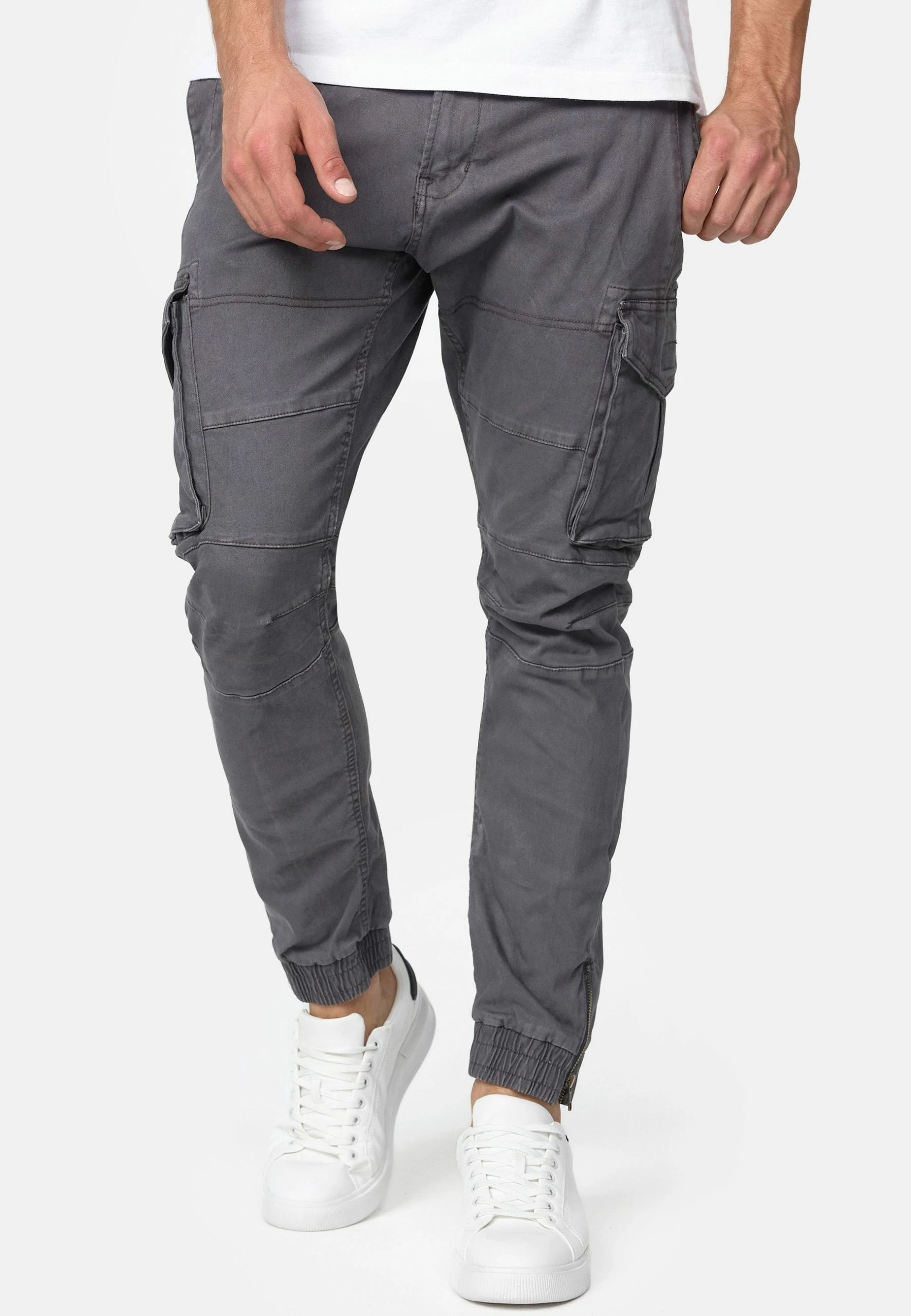 Indicode Jeans Alex - Pantalones Cargo - Dark Grey 1 Indicode Jeans Alex - Pantalones Cargo - Dark Grey