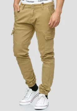Indicode Jeans August - Pantalones Cargo - Light Brown