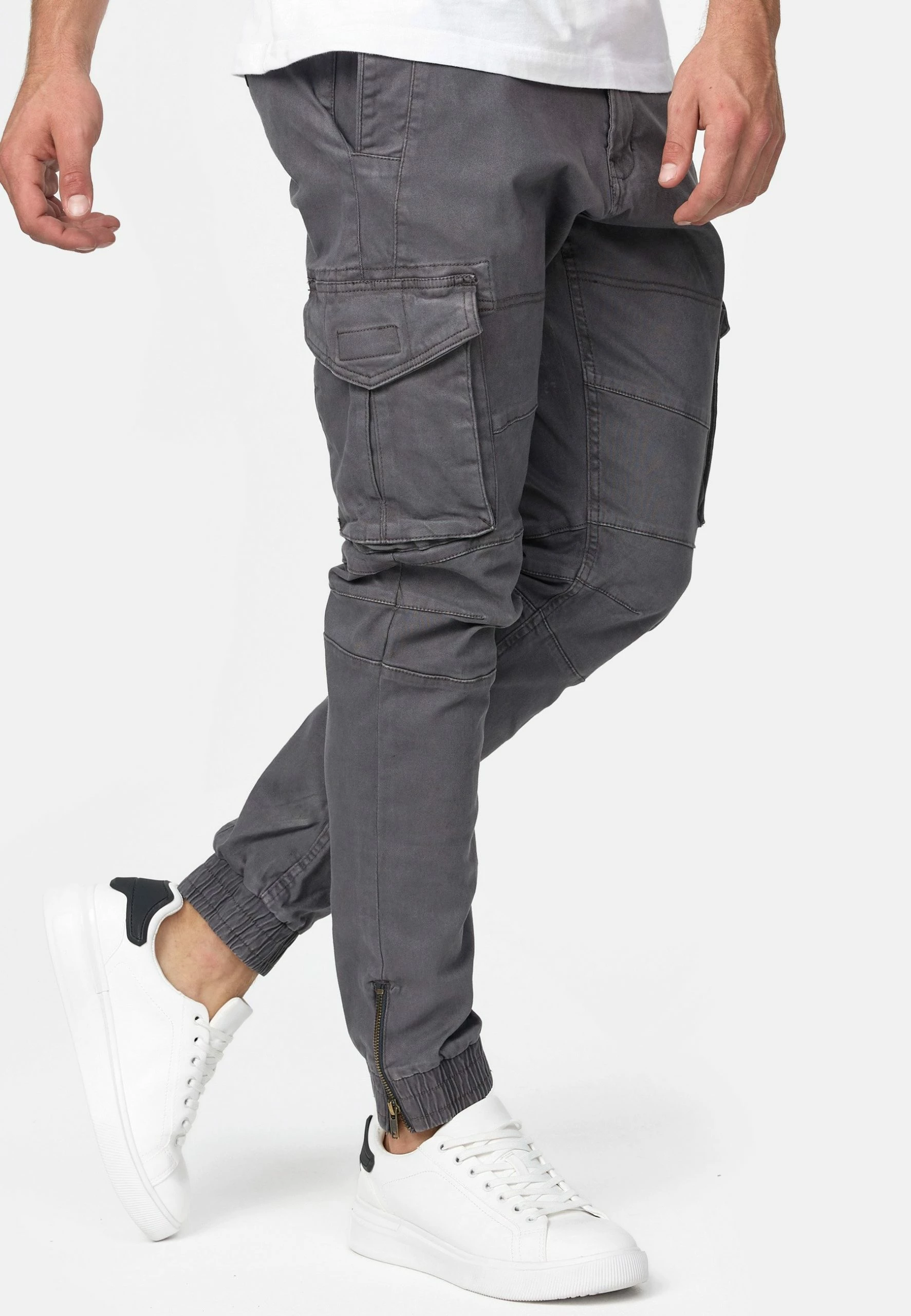 Indicode Jeans Alex - Pantalones Cargo - Dark Grey 5 Indicode Jeans Alex - Pantalones Cargo - Dark Grey - Imagen 5