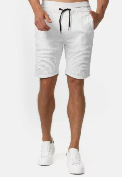 Indicode Jeans Mit Elastisc - Shorts Vaqueros - Off White