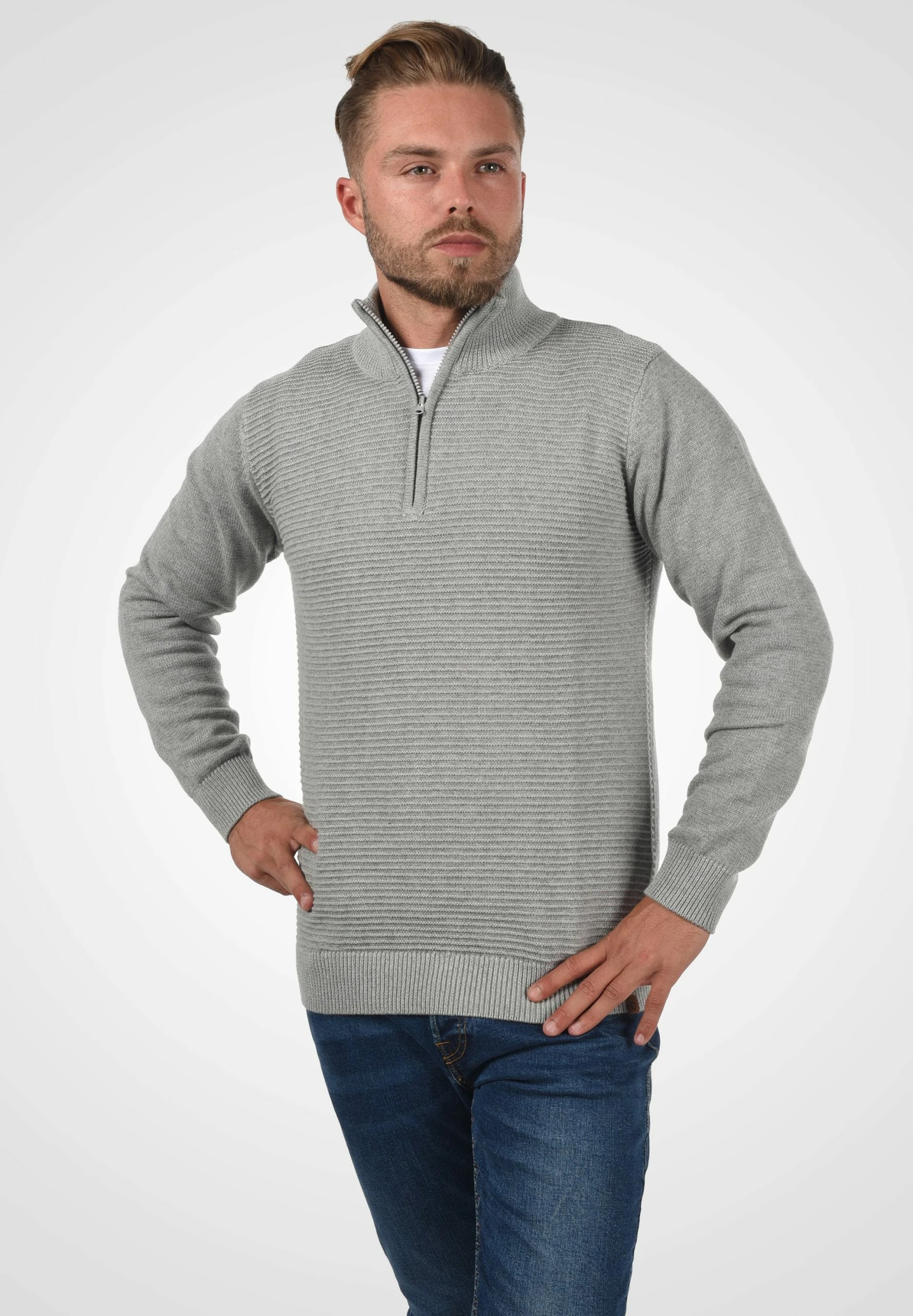 Indicode Jeans Idrichard - Jersey De Punto - Light Grey Mix 1 Indicode Jeans Idrichard - Jersey De Punto - Light Grey Mix