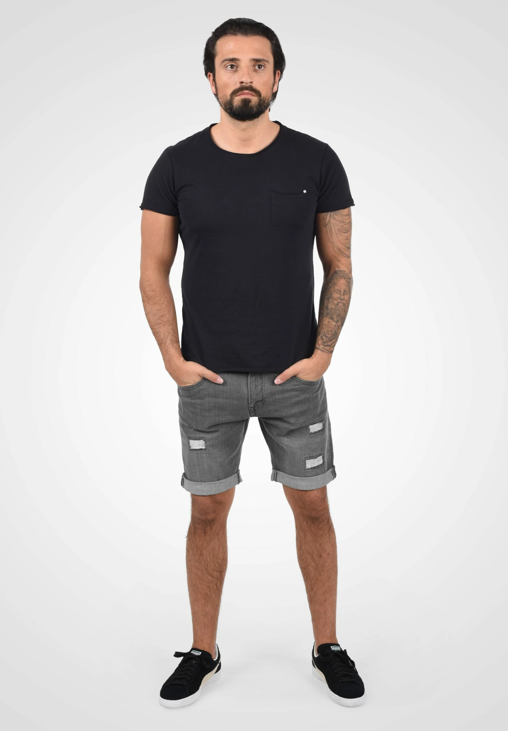 Indicode Jeans Idhallow - Shorts Vaqueros - Light Grey 2 Indicode Jeans Idhallow - Shorts Vaqueros - Light Grey - Imagen 2