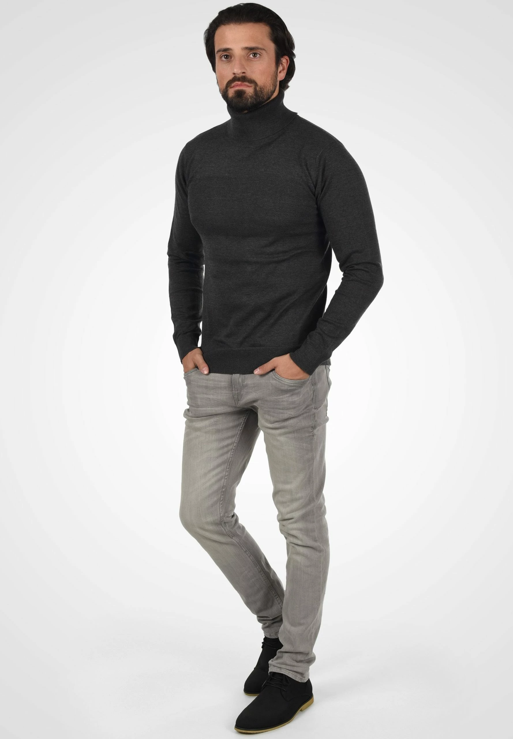 Indicode Jeans Idernetto - Jersey De Punto - Charcoal Mix 2 Indicode Jeans Idernetto - Jersey De Punto - Charcoal Mix - Imagen 2