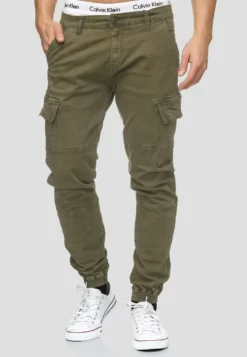 Indicode Jeans August - Pantalones Cargo - Army